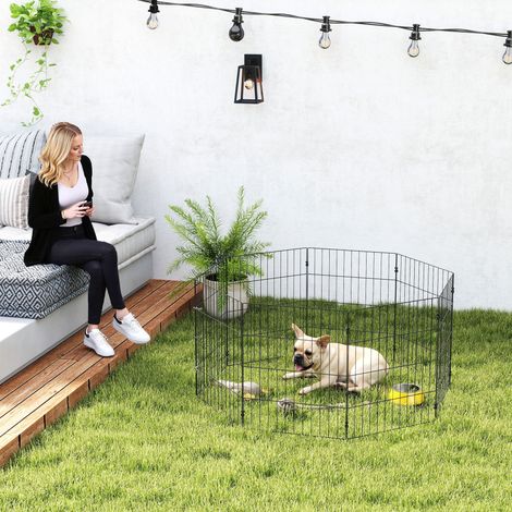 Enclos pour chiens extensible et pliable, 50x60 cm, noir (1/5)