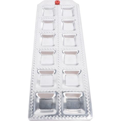 Multifunktionale quadratische Ravioliform mit 12 Mulden, Ravioli-Herstellungswerkzeug, Pastaform aus Aluminiumlegierung für die Küche. (1/5)