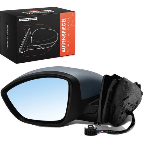 Espejo retrovisor exterior, accionamiento eléctrico, posición de instalación izquierda, color gris, 6 pines de conexión, compatible con Opel Corsa F y Peugeot 208. (1/5)
