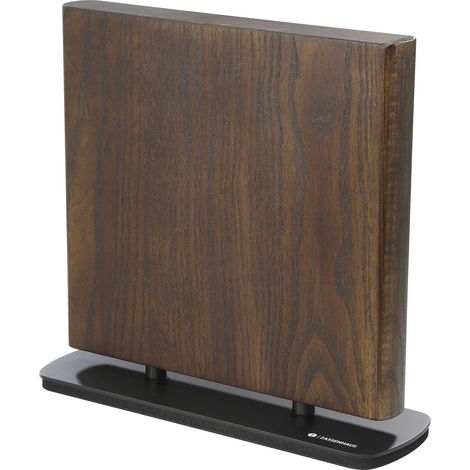 Bloc à couteaux magnétique, pour 10 couteaux, porte-couteaux en bois magnétique, utilisable des deux côtés, pour couteaux à viande, couperet et autres, 28 × 9 × 26,5 cm, bois de (1/3)