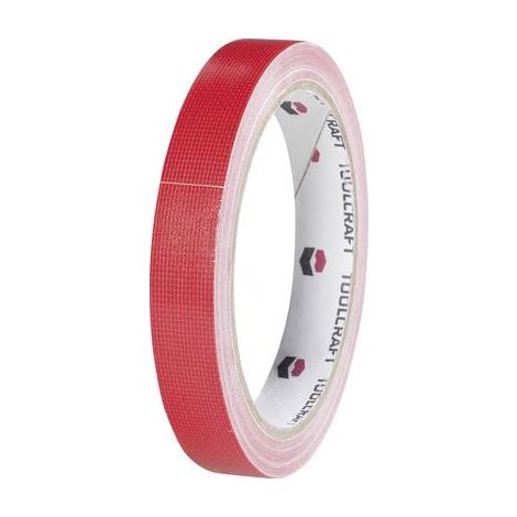 Ruban adhésif toilé HEB19L10RC TOOLCRAFT HEB19L10RC rouge (L x l) 10 m x 19 mm adhésif thermofusible (1/2)