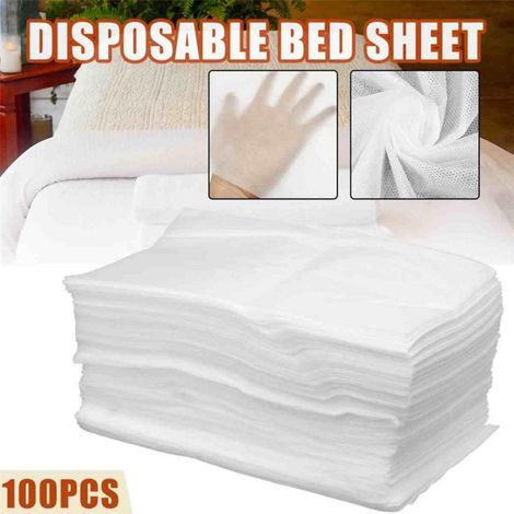 100 Pièces Housses Jetables Imperméables pour Table de Massage, Protection d'Épilation à la Cire, Canapé et Lit