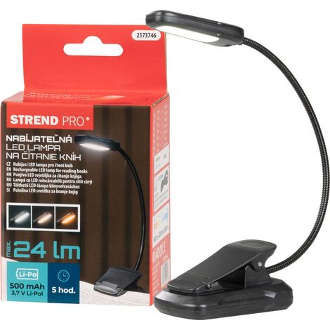 Leselampe Strend Pro, LED, USB, 24 lm, 3 Farbtöne, dimmbar, wiederaufladbar (1/3)