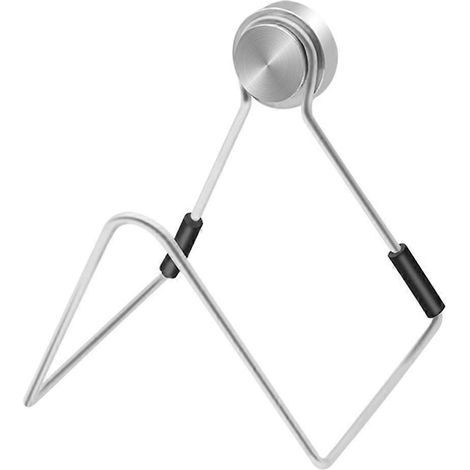 Magnetischer Schwammhalter für die Küchenspüle, Edelstahl, Schwammabtropfgestell – 6 x 5,5 x 6 cm – Silber (1/4)