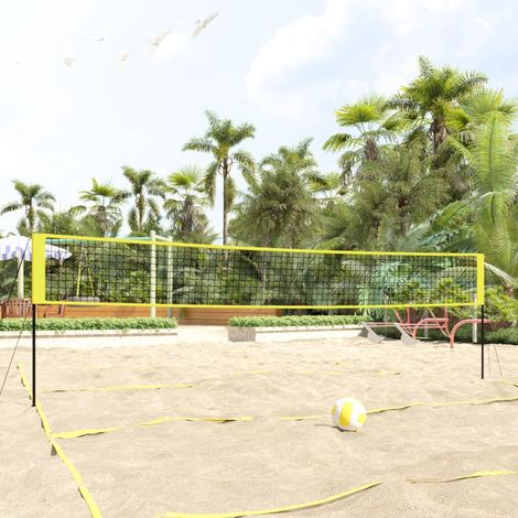 Teenpull – Volleyballnetz Gelb und Schwarz 823x244 cm PE-Gewebe (1/5)