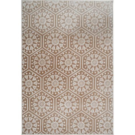 Tapis Moderne Fait Main "Monroe II" Taupe 120 x 170 cm (1/4)