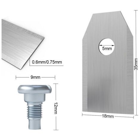 45 x Lames de Couteau en Titane pour Toutes Les Tondeuses Robotiques Husqvarn/Automower/ Yardforce/Gardena(3g-0.75mm) Avec 45 Vis, Lames de Rechange pour Modèles 105,310,315,320,420,430x,r40i (1/3)