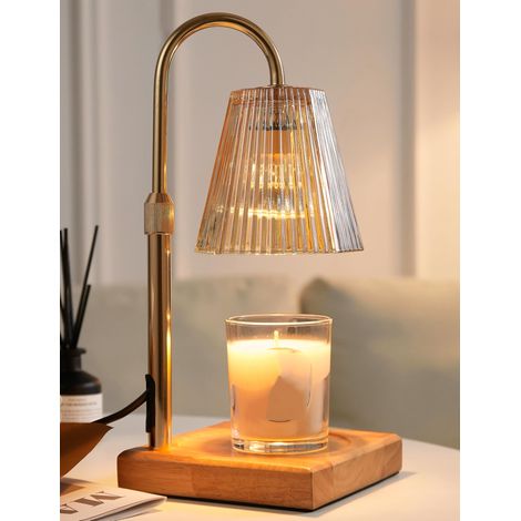Lampe chauffe-bougie à intensité variable avec minuterie et hauteur réglable, incluant 2 ampoules à lumière chaude pour bougies en pot et fondants parfumés, cadeau idéal pour parfumer la maison, pour (1/5)