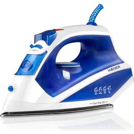 Bügeleisen haeger Modell 5608475008887 blau 2200W Edelstahl