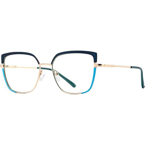 1 paire Lunettes anti-lumière bleue, monture élastique en polycarbonate et métal, branches flexibles, plaquettes silicone (1/5)