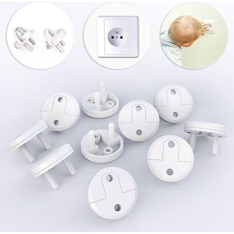 20pcs Caches Prises Franaises Cache Prise Bébé Amovible [ Sans Clef Ni Adhésif ] Nouvelle Génération Originale Sécurité Domestique Et Puériculture Pour Protection Prise (1/5)