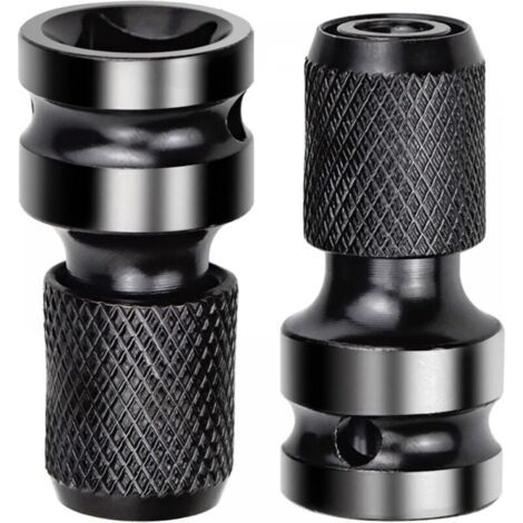 2pcs Adaptateur de douille 1/2" carré à 1/4" Adaptateur de clé à chocs Adaptateur à dégagement rapide pour cliquets à percussion et porte-embouts de tournevis (1/5)