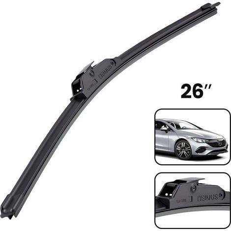 Balai d’Essuie-glace pour Voiture Multifonction 26" Aérodynamique Noir (1/4)