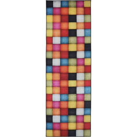 Rug Runner LESAKA Colourful 50 x 400 cm Diamond Velvet vidaXL (1/4)