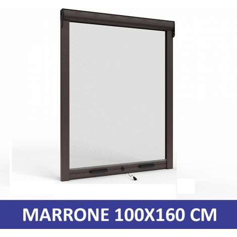 ZANZARIERA SKERMOLINE A RULLO RIDUCIBILE ARIES 100X160CM MARRONE VERTICALE 07175