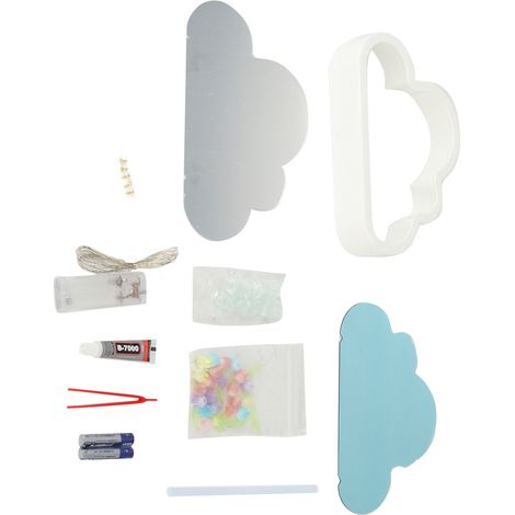 Veilleuse Tulipe Nuage, Miroir Fleur, Petite Lampe de Table Décoration Chambre, Lampe Décorative Colorée (1/5)