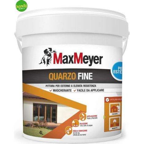 Pittura esterni MaxMeyer quarzo fine 4 lt. bianco
