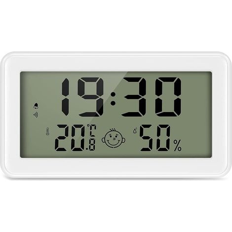 Digitales Hygrometer-Thermometer für den Innenbereich mit großem LCD-Bildschirm zur Überwachung von Luftfeuchtigkeit und Temperatur (1/5)