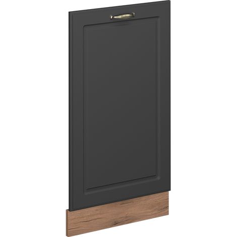 Pannello frontale della lavastoviglie Fame-Line, Antracite-oro rustico, 45 cm senza piano di lavoro, Vicco