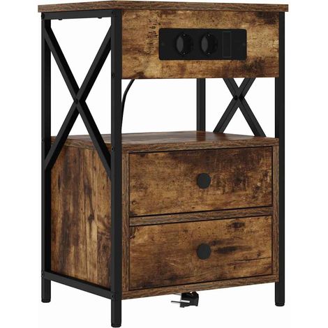 Maison Exclusive - Armadio da Notte Rovere fumé 40 x 31 x 60 cm Legno multistrato