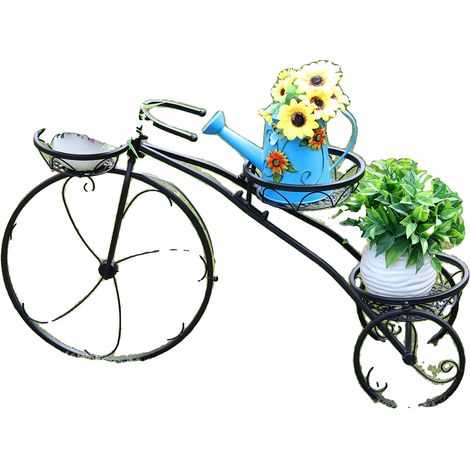 Soporte para plantas tipo triciclo, diseño de 3 niveles, elegante estilo europeo. (1/2)