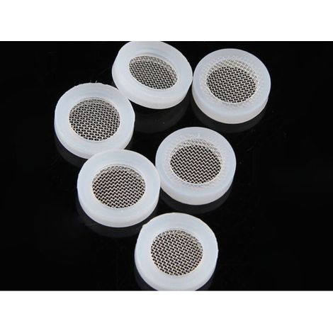 Lot de 20 joints toriques pour pommeau de douche, filtre en maille, joint en acier inoxydable et rondelle en caoutchouc, maille 40, pour pommeaux de douche de 1/2 pouce, blanc. (1/5)