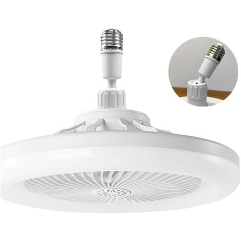 Deckenventilator mit Licht, Deckenventilator mit Fernbedienung, E27, dimmbare LED-Leuchte (weiß) (1/5)