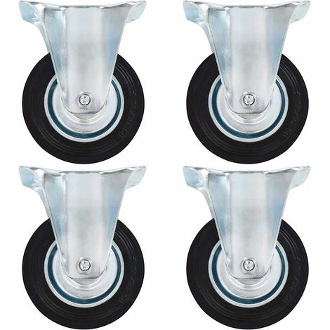 vidaXL Ruedas fijas 4 unidades 100 mm (1/4)
