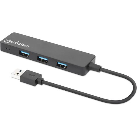 Hub Manhattan USB-A 4 ports, 4 ports USB-A, 5 Gbit/s, USB 3.2 Gen1, alimentation par bus, SuperSpeed, 164 900 (1/5)