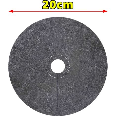 (20 cm, 5 pièces) Anneaux de paillis non tissés pour arbres, pots de fleurs, tapis protecteurs et hydratants pour plantes, barrière respirante contre les mauvaises herbes, coussins de protection pour (1/4)