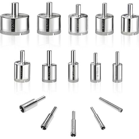 Scie Cloche Carrelage - Set de 15 Pièces de Forets Diamantés pour Carrelage, Porcelaine, Brique, Verre, Marbre et Céramique GA1FSL (1/5)