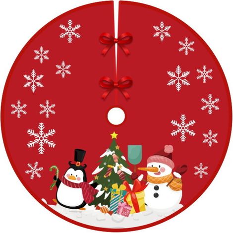 Weihnachtsbaumdecke, 120 cm Durchmesser, Hintergrundschürzen für Weihnachtsbäume, Weihnachtsbaumschmuck, Heimdekoration (Stil 11) (1/5)