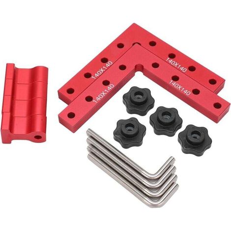 Aluminum Alloy Positioning Ruler Kit with Scale and 90 Degree Right Angle (1/4)
