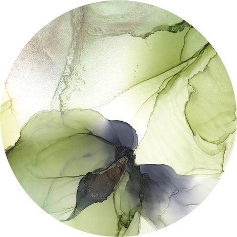 Papier peint intissé auto-adhésif rond  thème plantes, feuilles d'arbre - 70 x 70 cm (1/5)