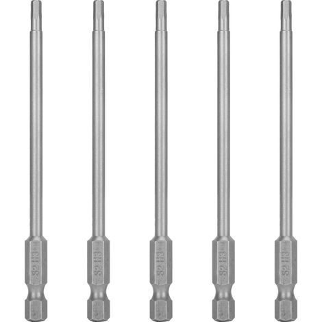 10-teiliges Set elektrischer Schraubendreherbits, 3 mm Sechskant, stark magnetisch, gehärtet, S1/4 100 mm (1/5)
