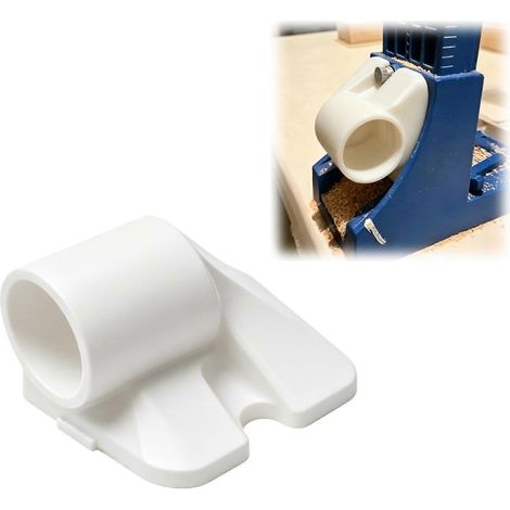 Adaptateur tuyau aspiration compatible gabarits perçage Kreg K3 K4 K5 fixation rapide Ø ext 1/4" accessoire aspiration poussière blanc