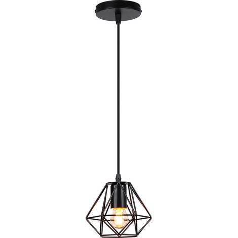 Lámparas De Colgar Clásica Retro Lámparas De Colgar De Metal Con Lustre Industrial Antigua Para Dormitorio Interior Bar Negro