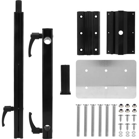 Pieds de table réglables noirs robustes amovibles rotation 360° surface oxydée légers pour camping-car yachts (1/5)