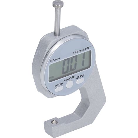 Digitales Mini-Dickenmessgerät mit LED-Anzeige, Messbereich 0–20 mm, Multimeter für Leder, Stoff, Papier und dünnes Metall (1/5)