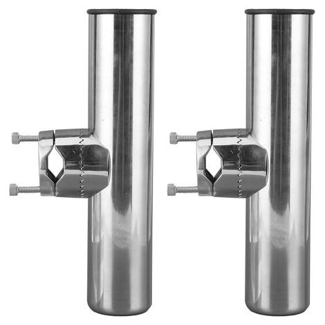 Support de canne à pêche en acier inoxydable, 2 pièces, pour Rails de 1 à 1-1/4 pouces, support de poteau (1/5)