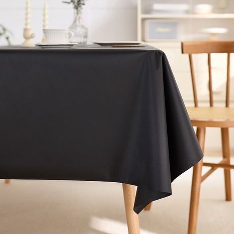 Tischdecke 140 x 220 cm Polyester-Tischdecke einfarbige Tischdecke wasser und ölabweisend pflegeleicht rechteckig dekorativer Stoff wasserdicht (1/5)