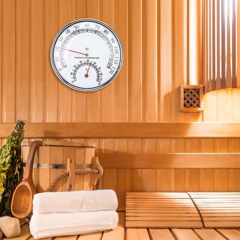 Thermomètre-hygromètre pour sauna, indicateur de température et d'humidité ambiantes, accessoires pour sauna (1/5)