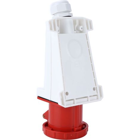 Ensemble de prise et de fiche industrielles, triphasé 5 broches 380-415V 63A 3P+N+T IP67. (1/5)
