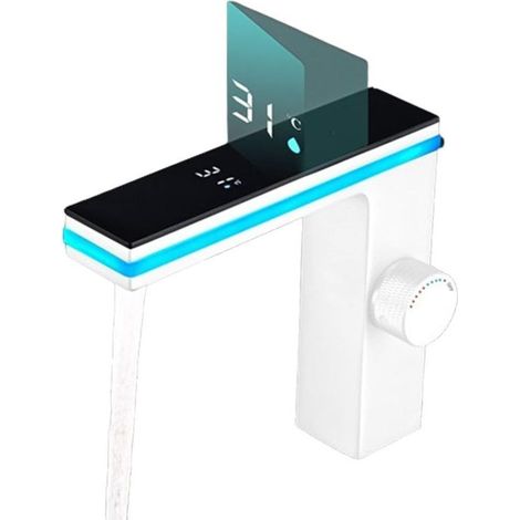 Intelligente LED-Waschtischarmatur – Digitale Temperaturanzeige, Wasserkraft, Waschtischarmatur