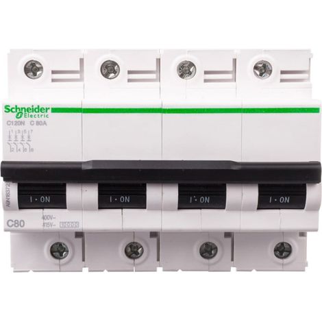 Interruptor automático 4P C 80A 6kA CA iC120 Acti9 A9N18372
