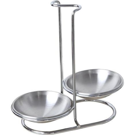 Repose-cuillère - En Acier Inoxydable - Pour Cuisine - Double Bac Rond - 1 Pièce (1/5)