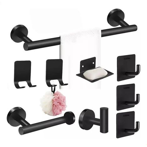 Ensemble daccessoires de salle de bain en acier inoxydable Qf A Qf (1/5)