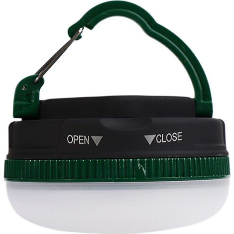 DirigéLampe de camping d'urgence, lampe de tente lumineuse et multifonctionnelle, verte, alimentée par piles (1/5)