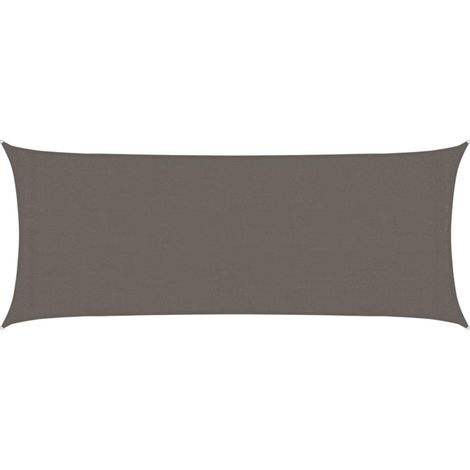 Toldo de vela gris antracita HDPE 160 g/m² 2x5 m vidaXL