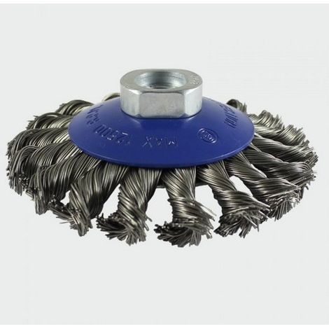 TIMCO Angle Grinder Bevel Brush Twisted Knot Stainless Steel - 100mm (1/2)